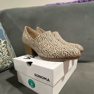 Sonoma Cucumber Block Heel Shoe - Animal Print